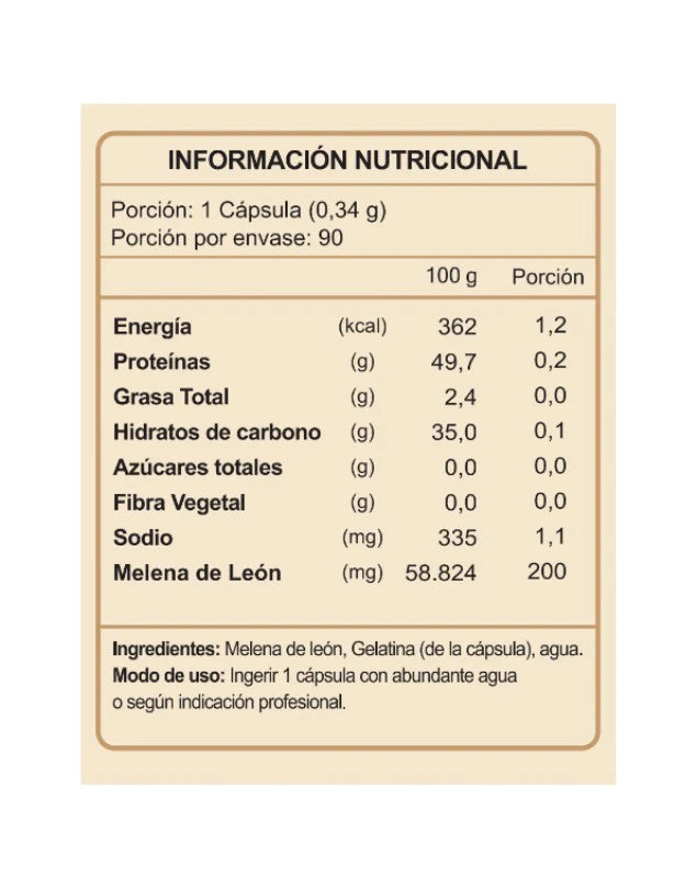 Melena de León 90 Capsulas