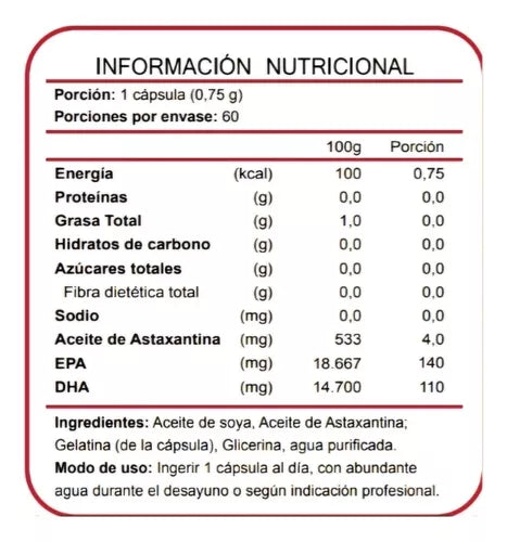 Astaxantina Plus 60 capsulas FNL