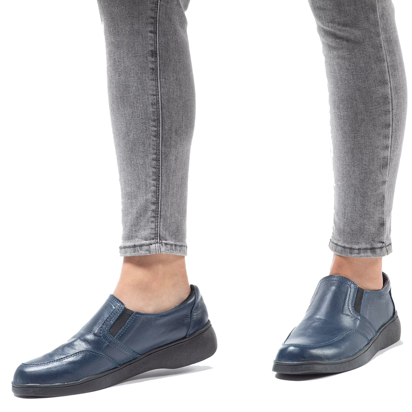 Zapato Mujer Confort Full Cuero Elástico