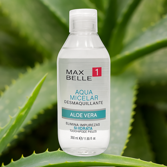 🌿 Agua Micelar y Desmaquillante Max Belle con Aloe Vera (350ml)