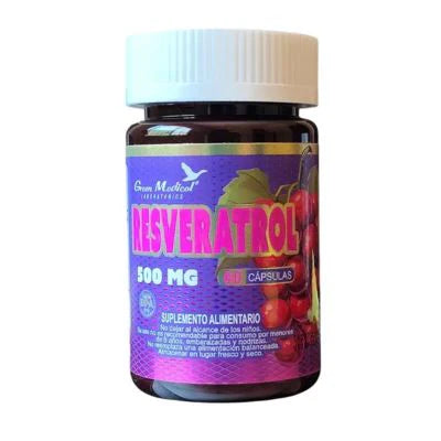 Resveratrol 60 Cápsulas 500 Mg