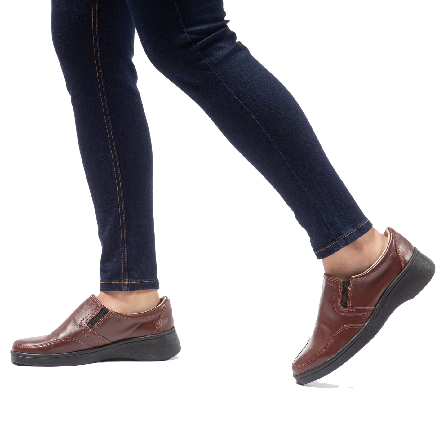 Zapato Mujer Confort Full Cuero Elástico