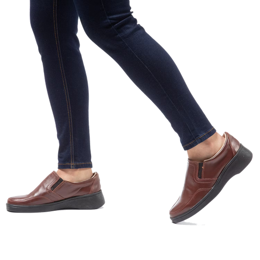 Zapato Mujer Confort Full Cuero Elástico