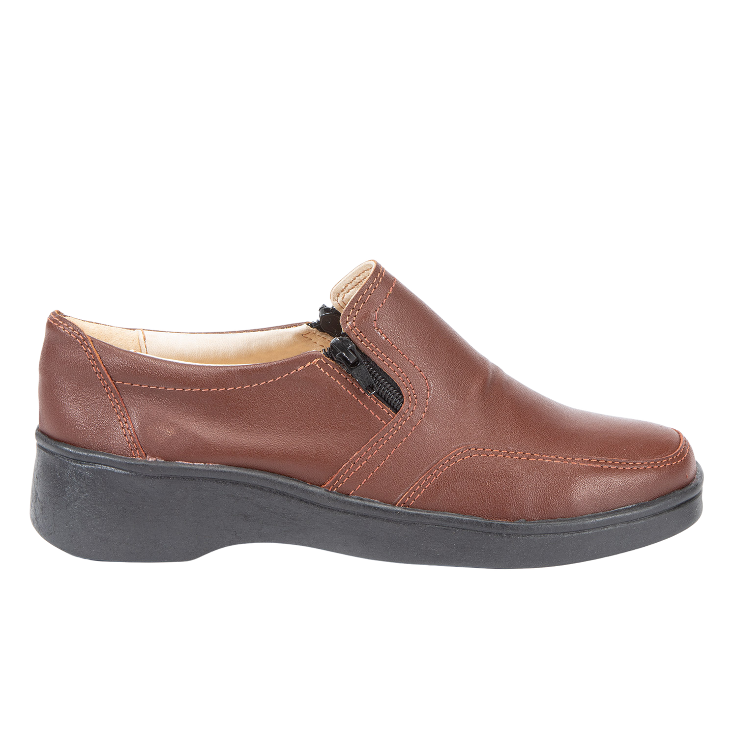 Zapato Mujer Confort Full Cuero Cierre