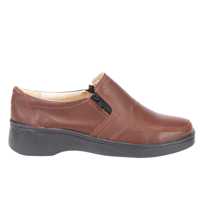Zapato Mujer Confort Full Cuero Cierre