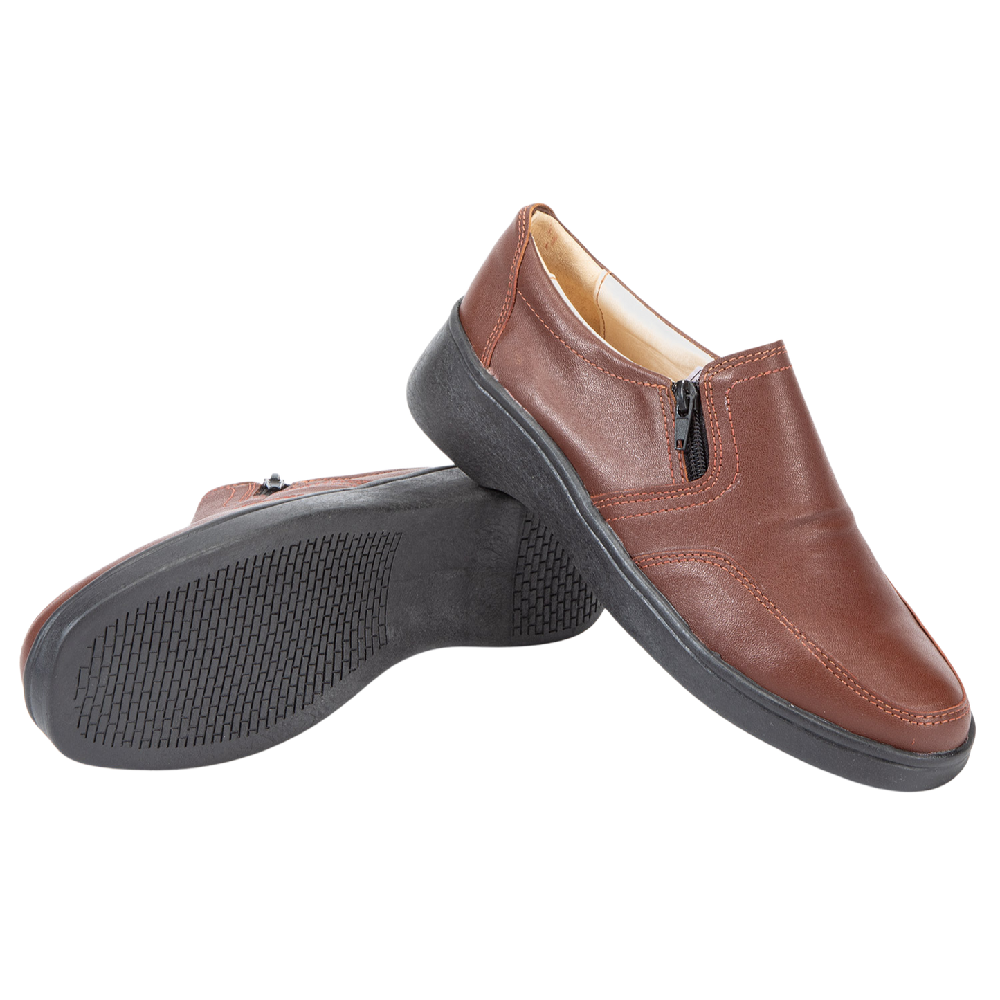 Zapato Mujer Confort Full Cuero Cierre