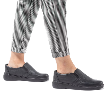 Zapato Mujer Confort Full Cuero Elástico