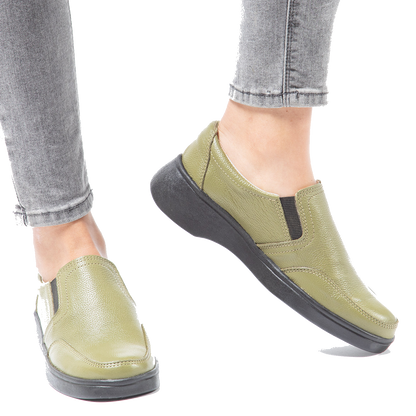 Zapato Mujer Confort Full Cuero Elástico
