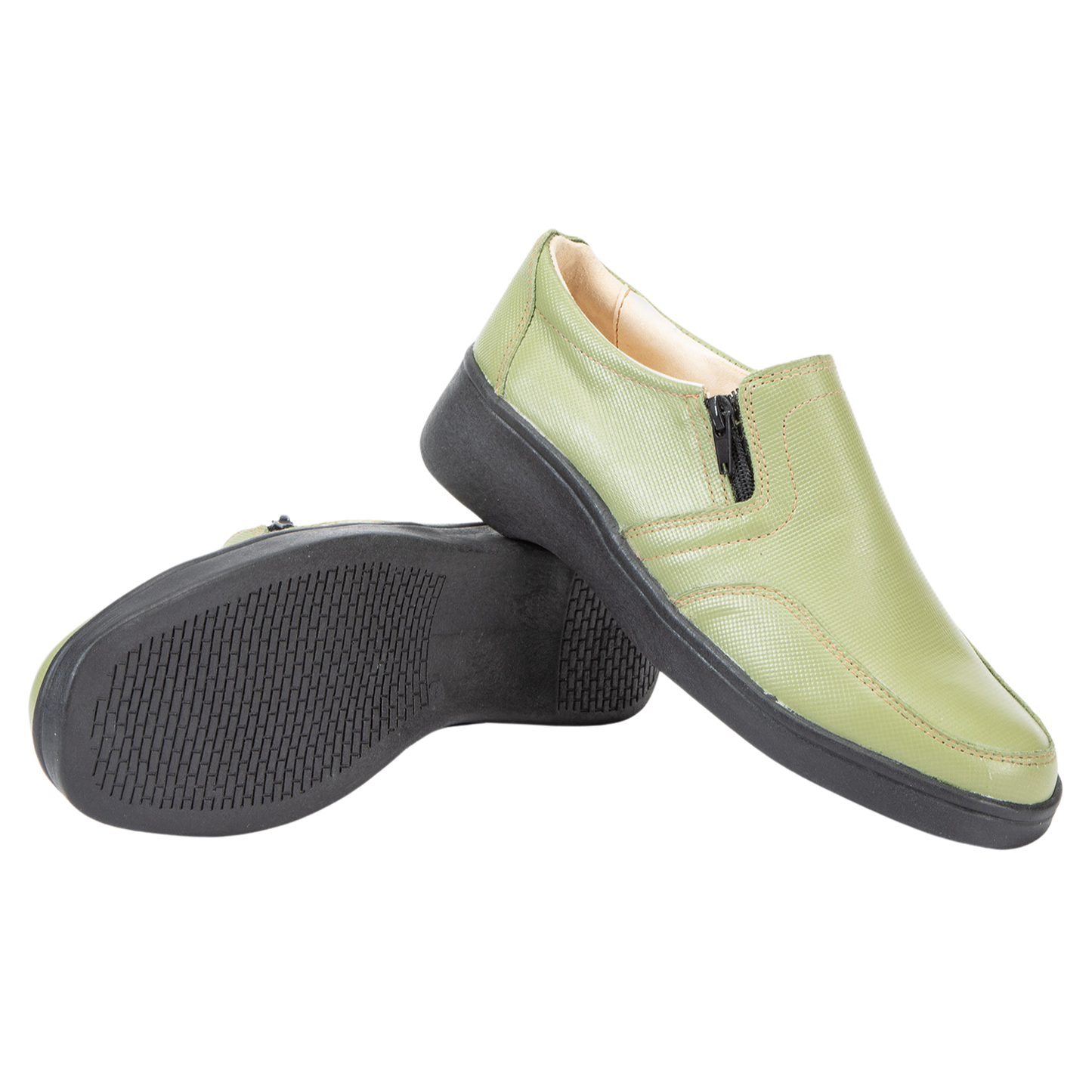 Zapato Mujer Confort Full Cuero Cierre