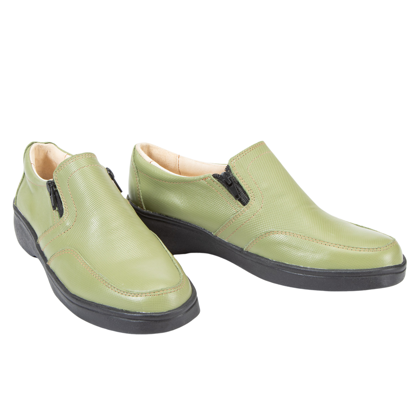 Zapato Mujer Confort Full Cuero Cierre
