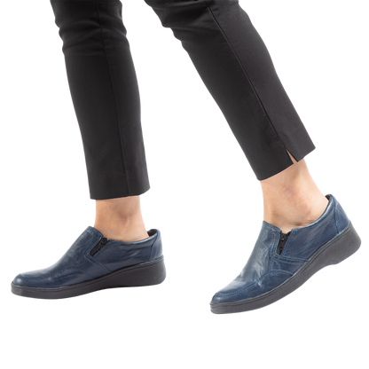 Zapato Mujer Confort Full Cuero Cierre
