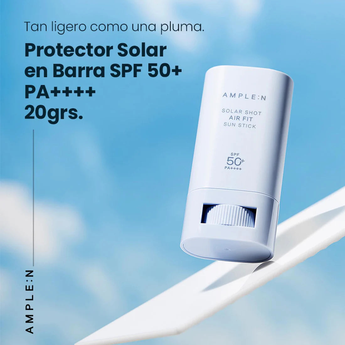 Protector Solar Ligero en Barra SPF 50+ PA++++ AMPLEN 20grs. Air Fit