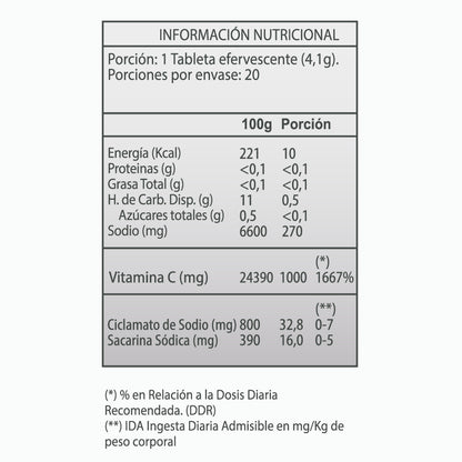 Vitamina C 1000mg Sabor Naranja